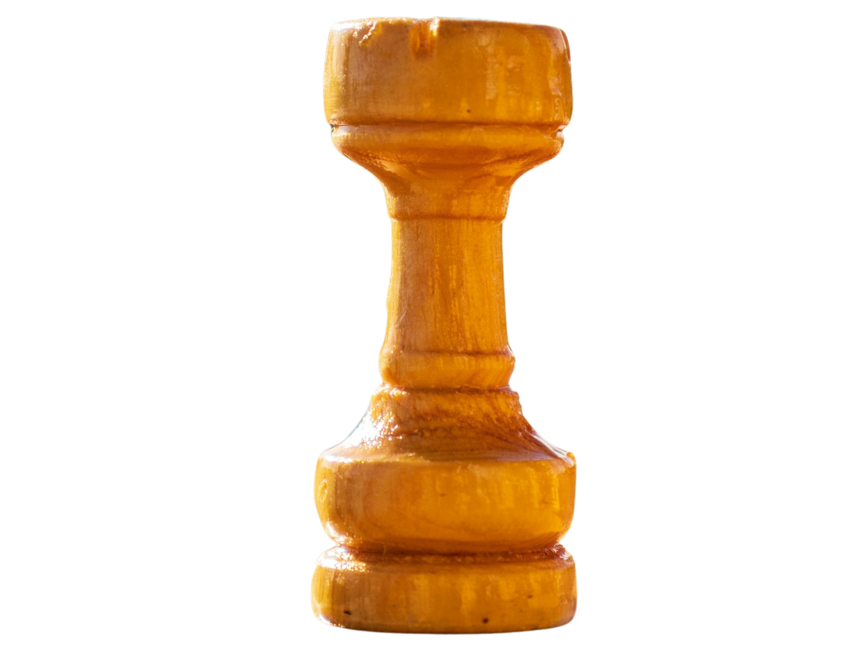 Wooden rook chess piece