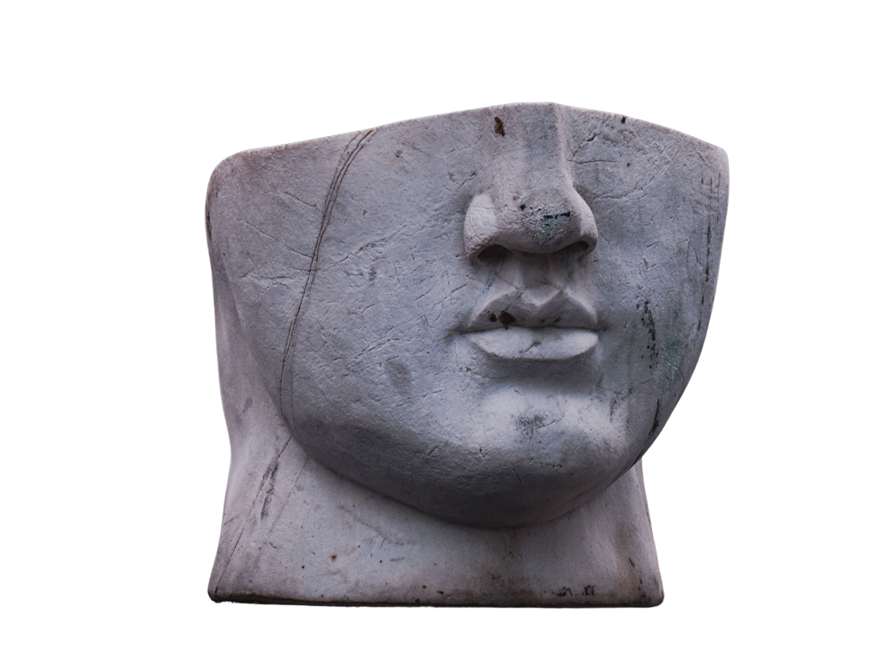 Marble face fragment
